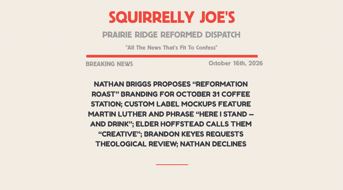 Nathan’s Coffee Station Has a Theme. The Labels Say ‘Here I Stand — And Drink.’